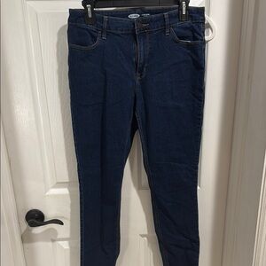 Old Navy Super Skinny Midrise Sz 10 Dark Blue Denim Jeans‎